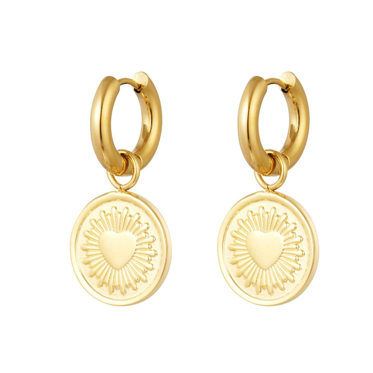 Oorbellen Coin Heart