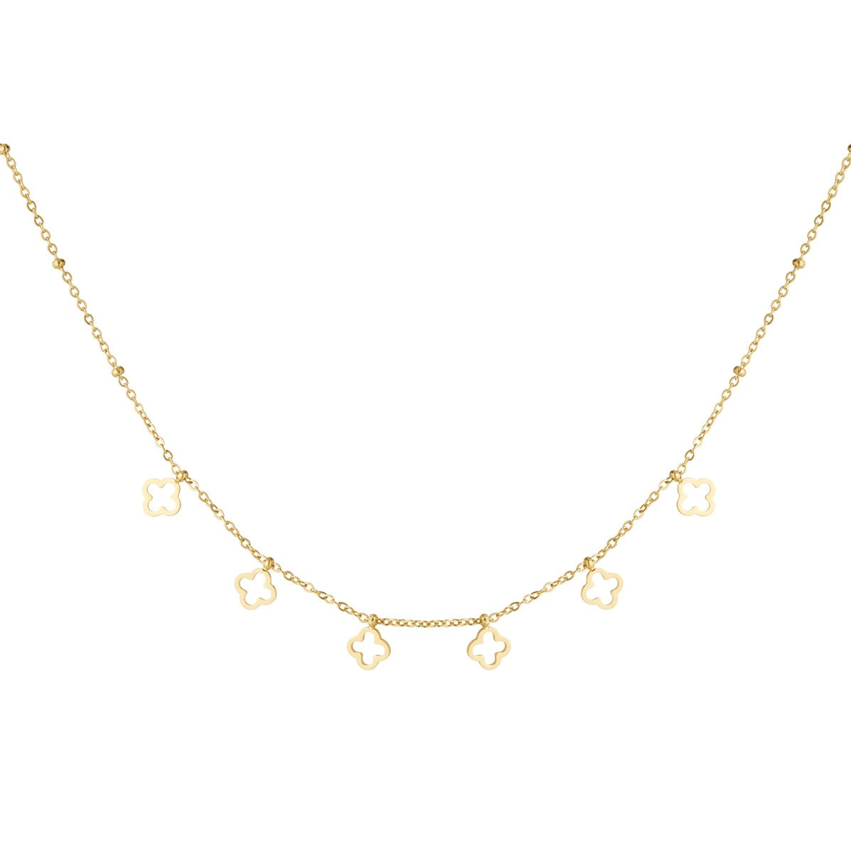 Minimalistische Ketting met mini Klavers