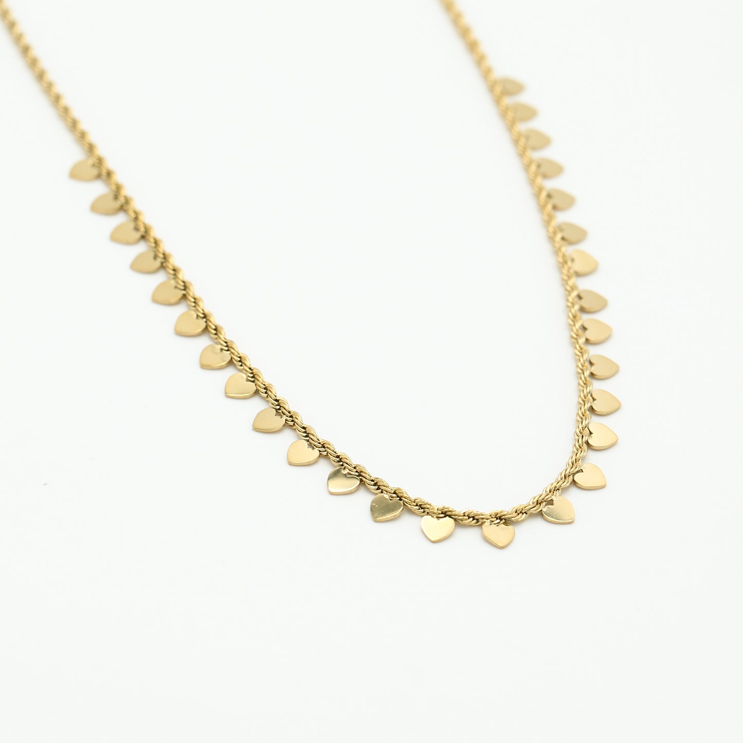Hartjes Ketting met Twist Schakel