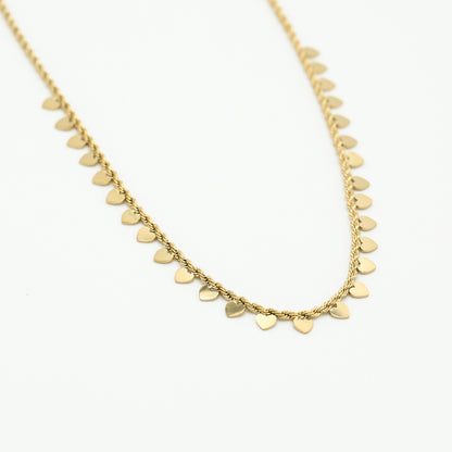 Hartjes Ketting met Twist Schakel