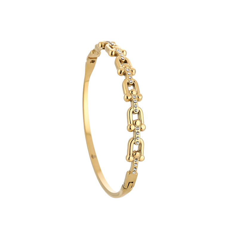 Schakel Armband met Zirkonia