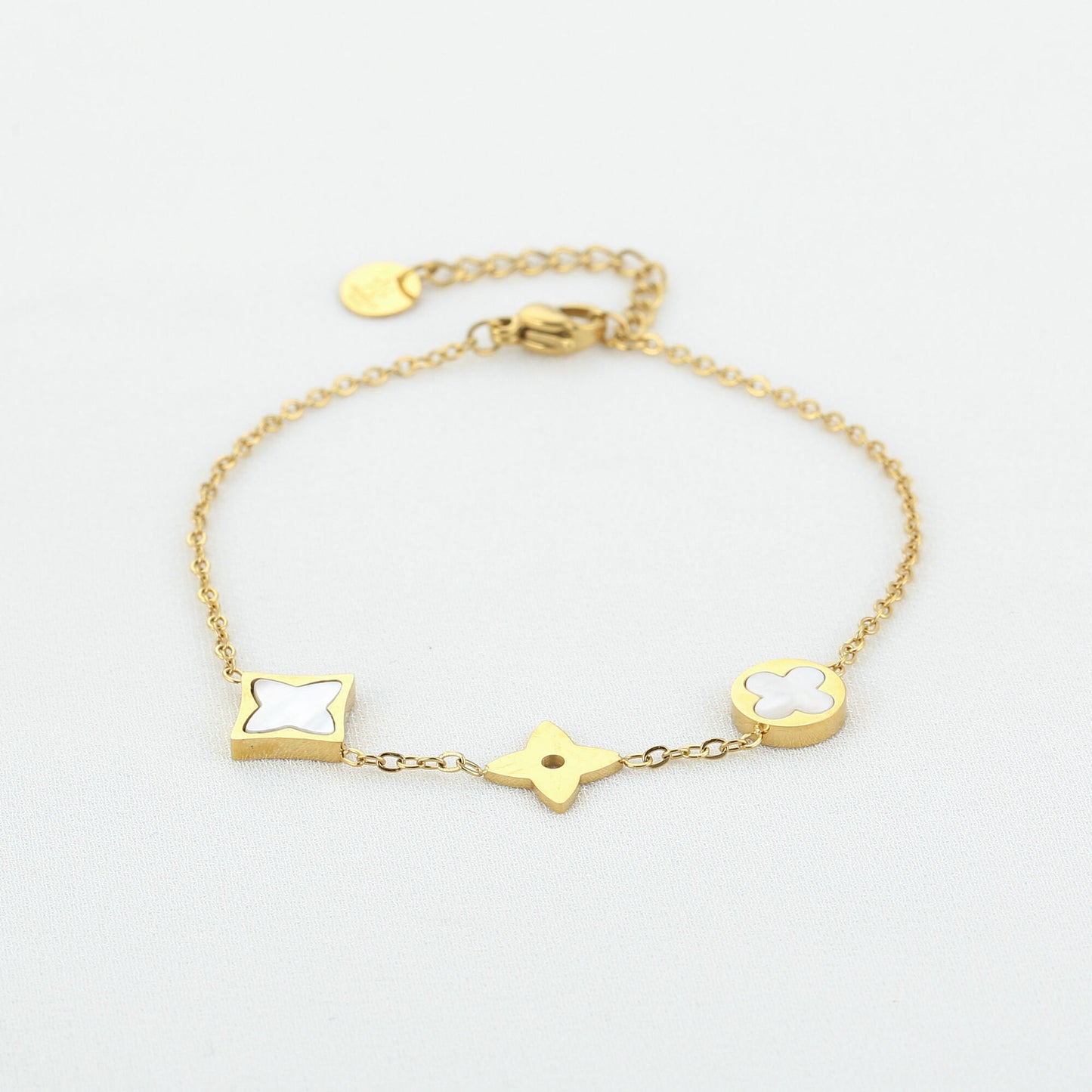 Armband met Klaver Bedels