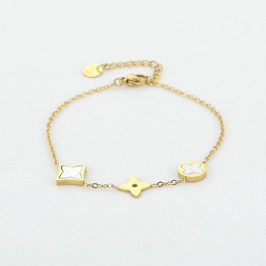 Armband met Klaver Bedels
