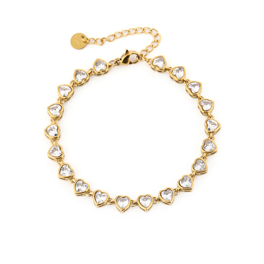 Hartjes Armband met Zirkonia