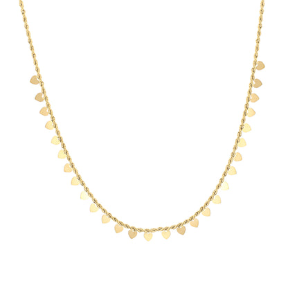 Hartjes Ketting met Twist Schakel