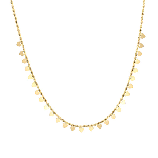 Hartjes Ketting met Twist Schakel