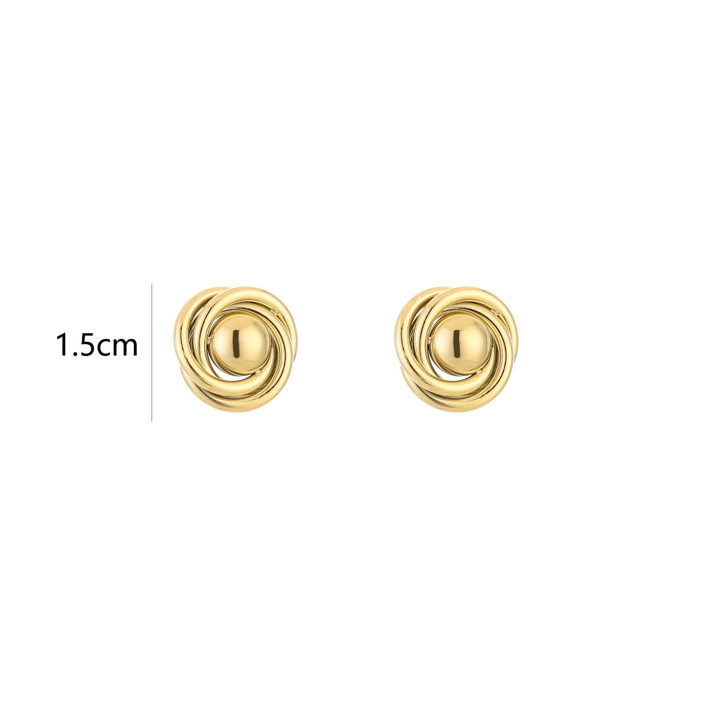 Ronde Knot Stud Oorbellen