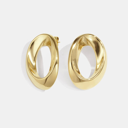 Sculpturale Ovale Hoop Oorbellen