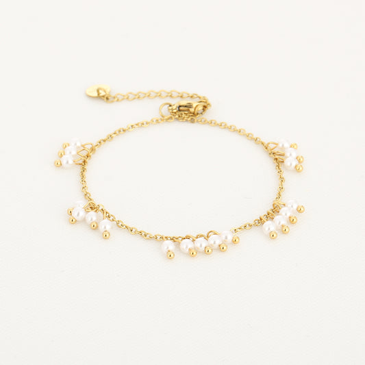 Gouden armband met parels