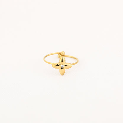 Ring met Klaverdesign en Zirkonia