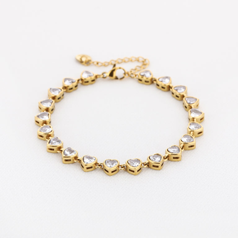 Hartjes Armband met Zirkonia