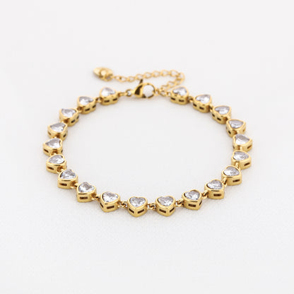 Hartjes Armband met Zirkonia
