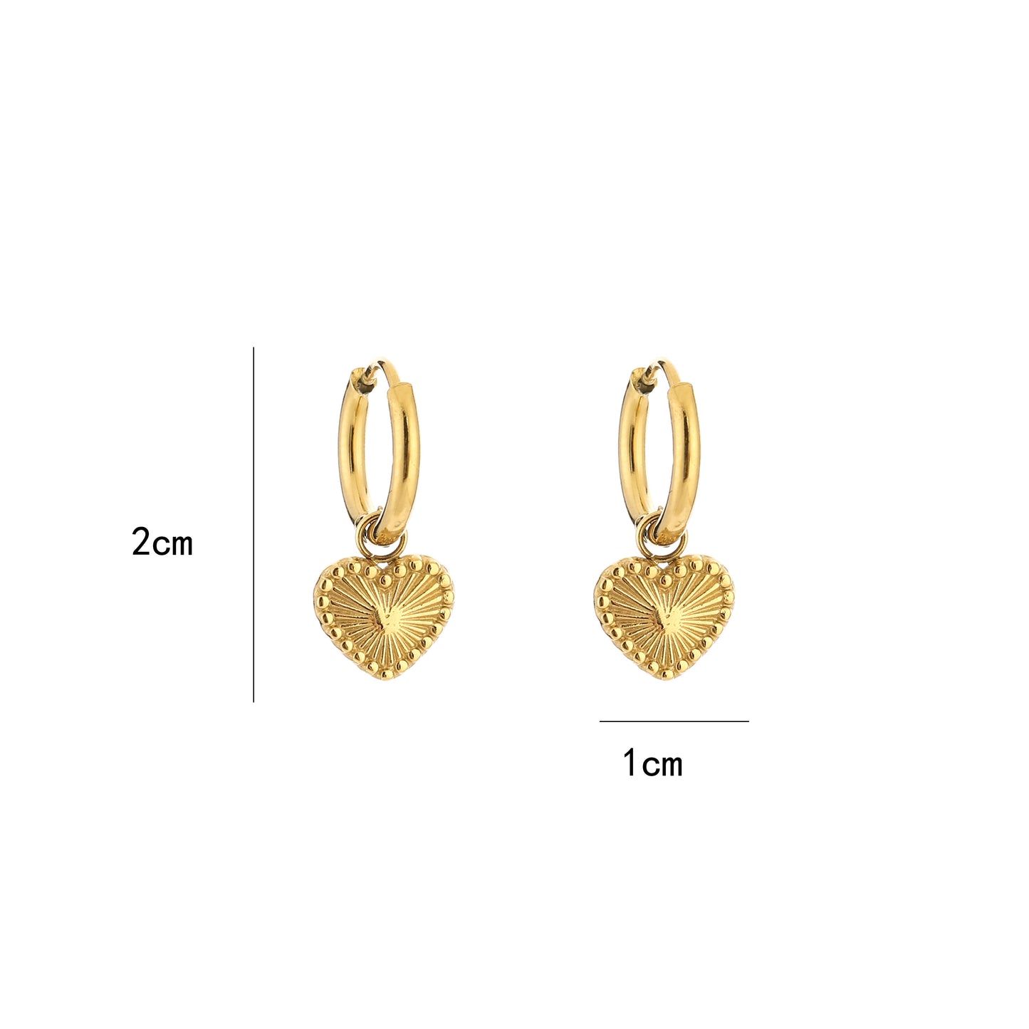 Oorringen met Hart Bedel