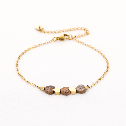 Hartjes Armband met Natuursteen