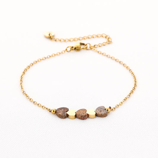 Hartjes Armband met Natuursteen