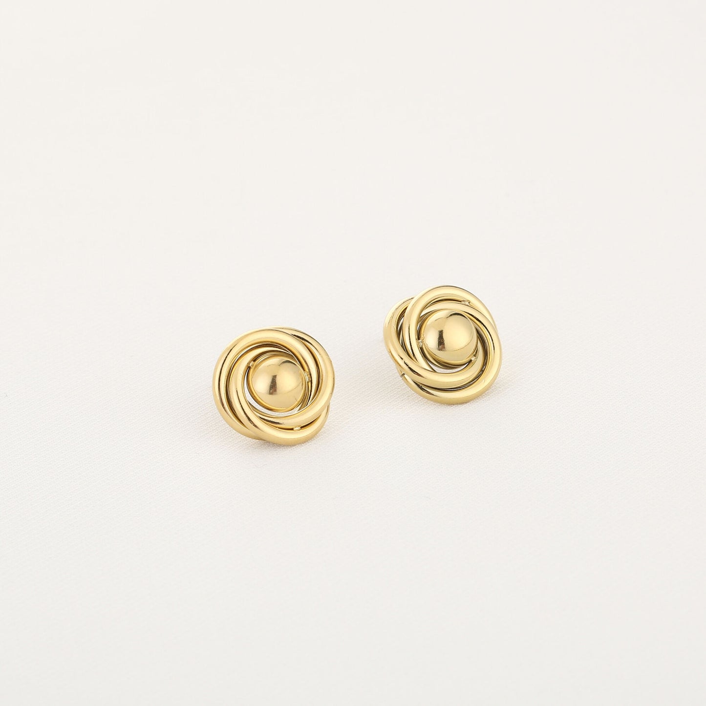 Ronde Knot Stud Oorbellen