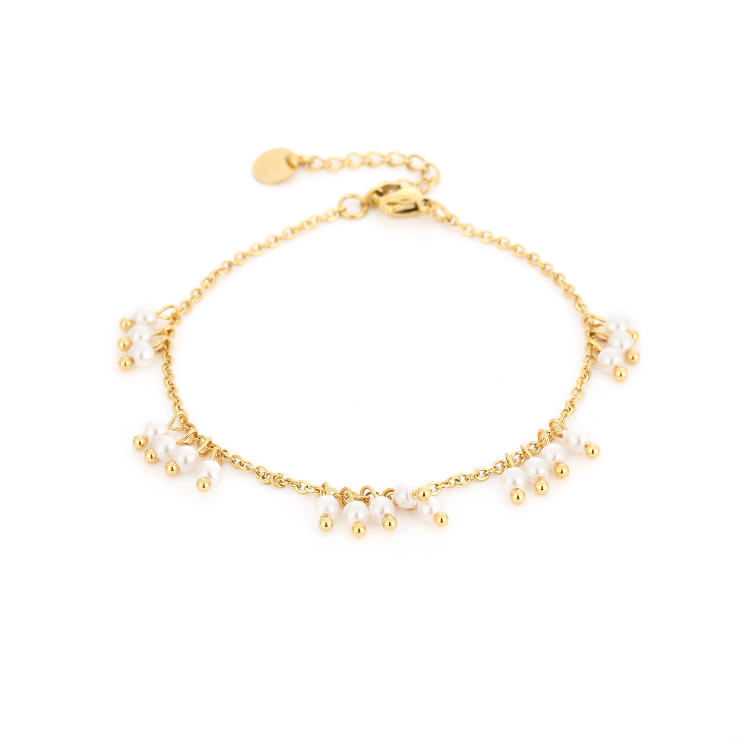 Gouden armband met parels