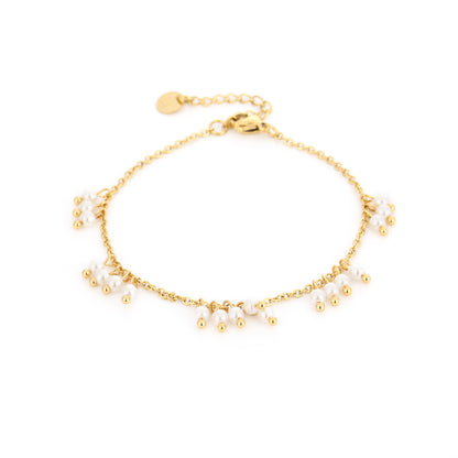 Gouden armband met parels