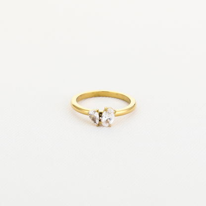 Ring met Dubbele Zirkonia