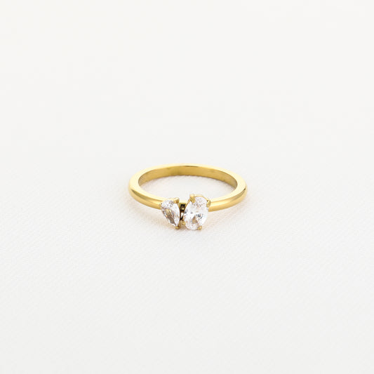 Ring met Dubbele Zirkonia