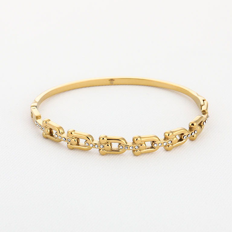Schakel Armband met Zirkonia