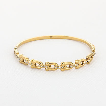 Schakel Armband met Zirkonia
