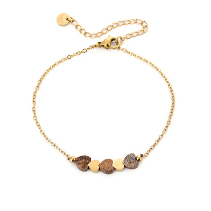 Hartjes Armband met Natuursteen