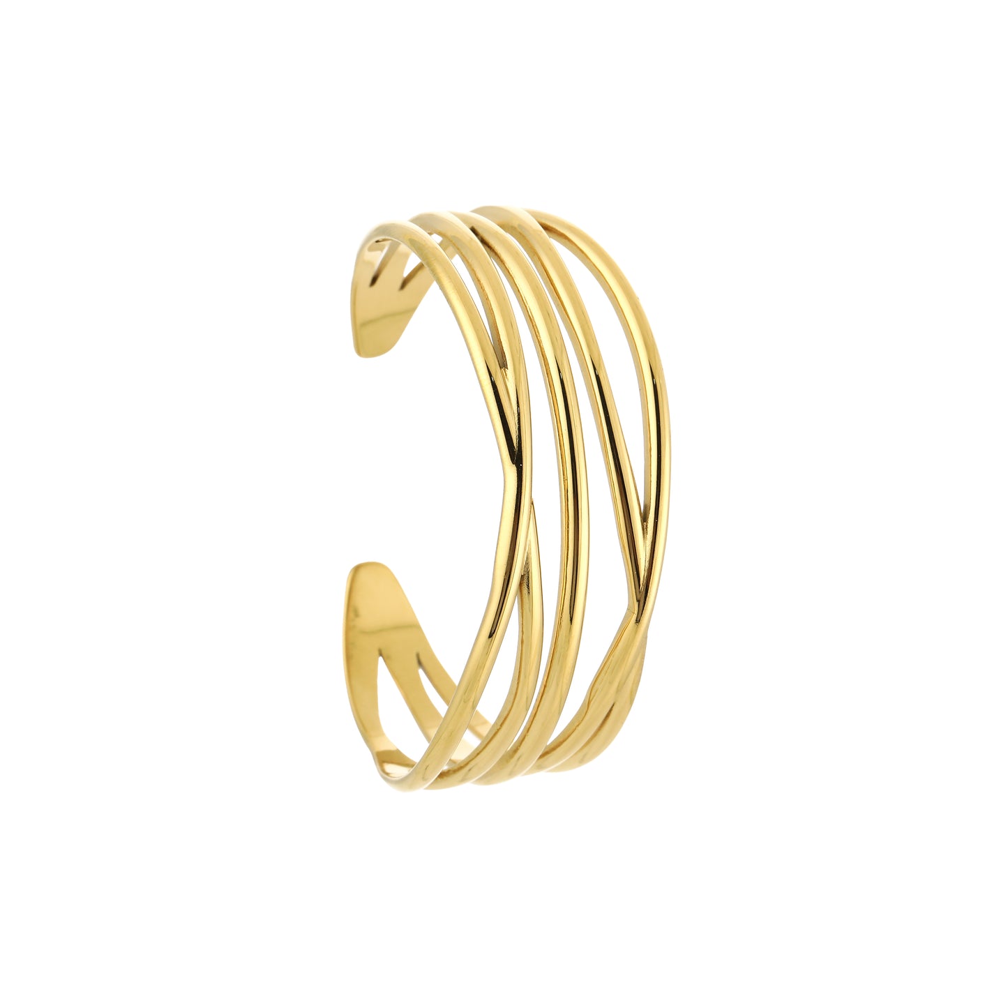 Open Cuff Armband met Elegant Lijn Design