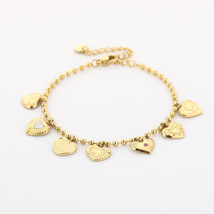 Bedelarmband met Hartjes