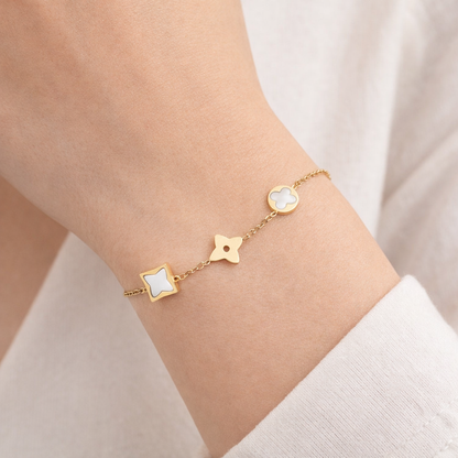 Armband met Klaver Bedels
