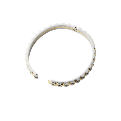 Schakel Bangle Armband Zilver-Goud