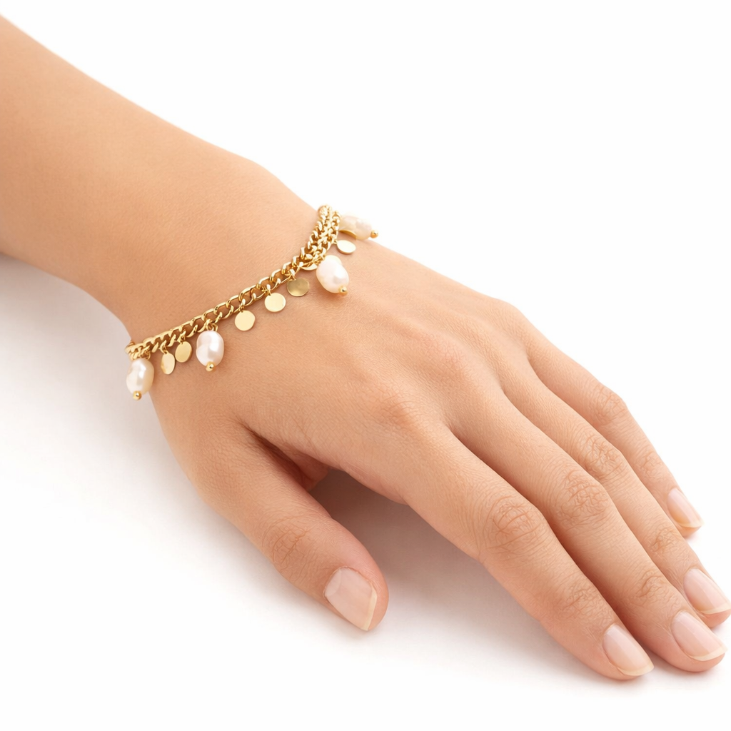 Armband met Parels & Muntjes